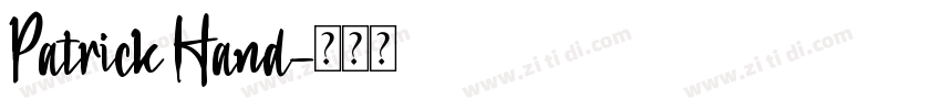 Patrick Hand字体转换